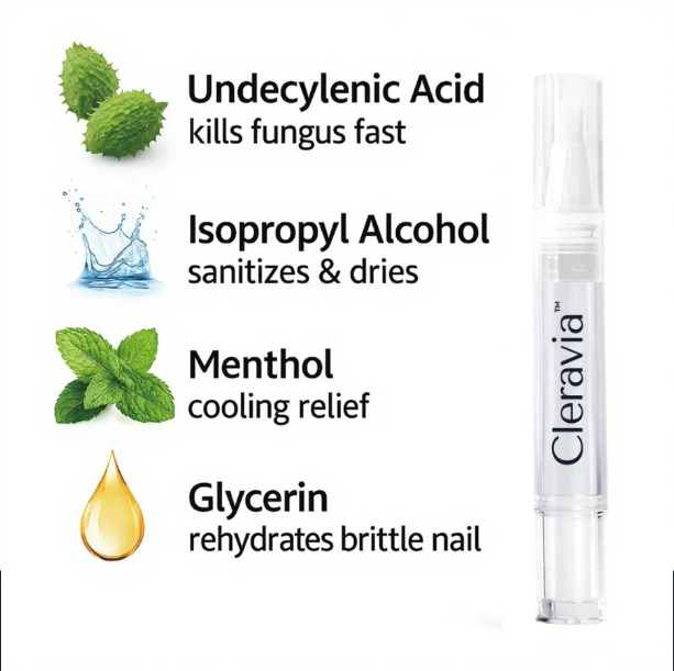 Toenail Fungus Pen UNDECYLENIC ACID 25% - Cures Most Athlete’S Foot, Jock Itch and Ringworm No Filing Required 4 ML Travel Size